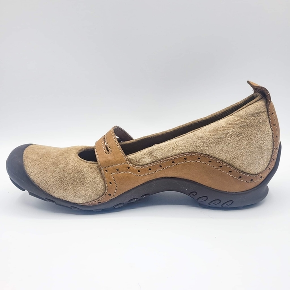 Merrell Plaza Bandeau Tan J46116 Suede Mary Jane Shoes Women's Size 9 - Picture 6 of 11